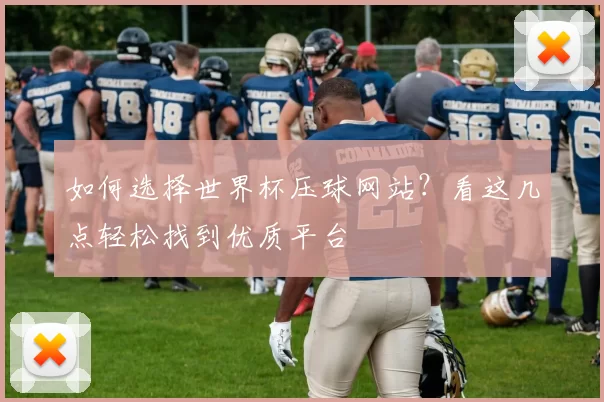 如何选择世界杯压球网站？看这几点轻松找到优质平台